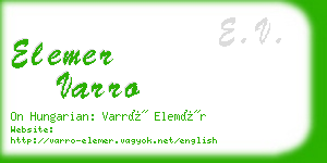 elemer varro business card